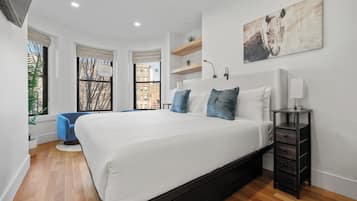 Apartamento conforto, 1 quarto, vista para a cidade | Edredons de pluma, individualmente decorados, individualmente mobiliados