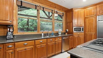 Microwave, oven, stovetop, dishwasher