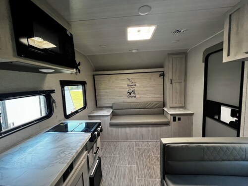 Private campground with camper rental in charming Ridgeway