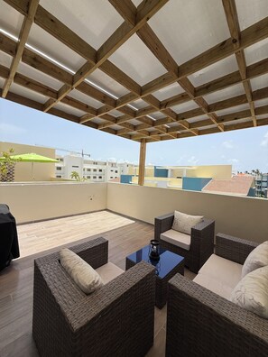 Terrace/patio - Arena Village - Modern Pool Condo • Balcony Walk to Bávaro Beach (El cortecito)