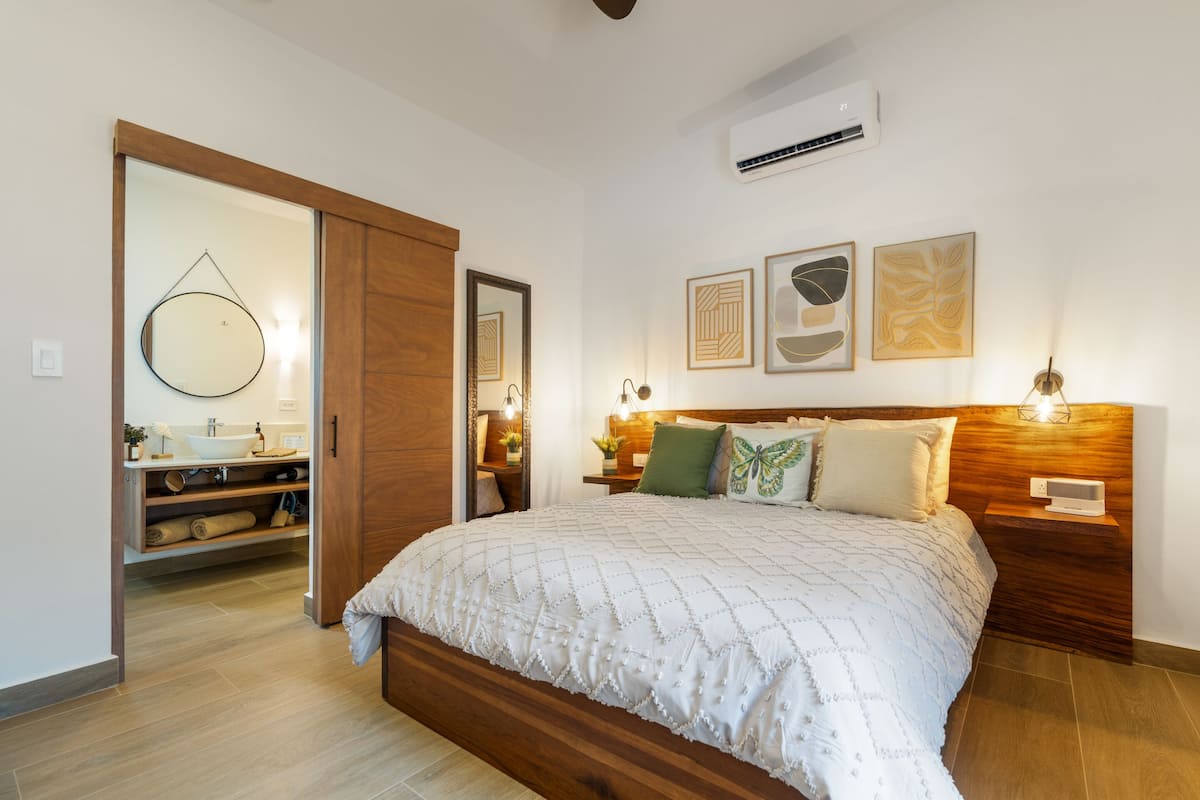 Deluxe Double Room, Private Bathroom, Pool View (Tamarindo) | In-room safe, blackout curtains, soundproofing, iron/ironing board