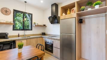 Family Villa, Private Bathroom, Pool View (Junquillal Villa) | Private kitchen | Espresso maker, coffee/tea maker