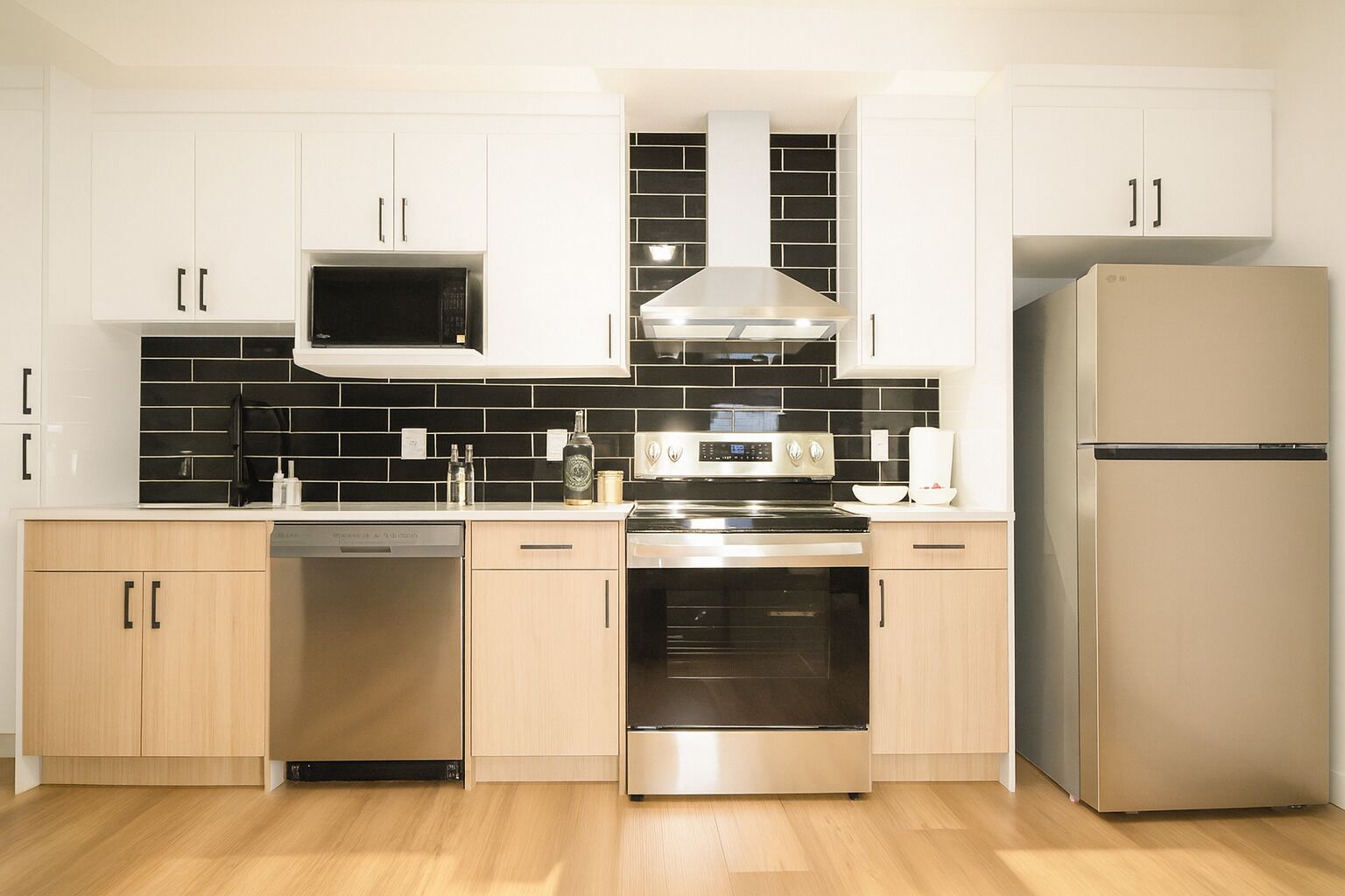 Microwave, oven, stovetop, dishwasher