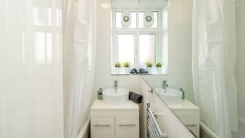 Hair dryer, towels