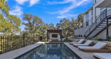 Hill Country Estate in Spicewood with Pool, Pickleball Court and River Access!