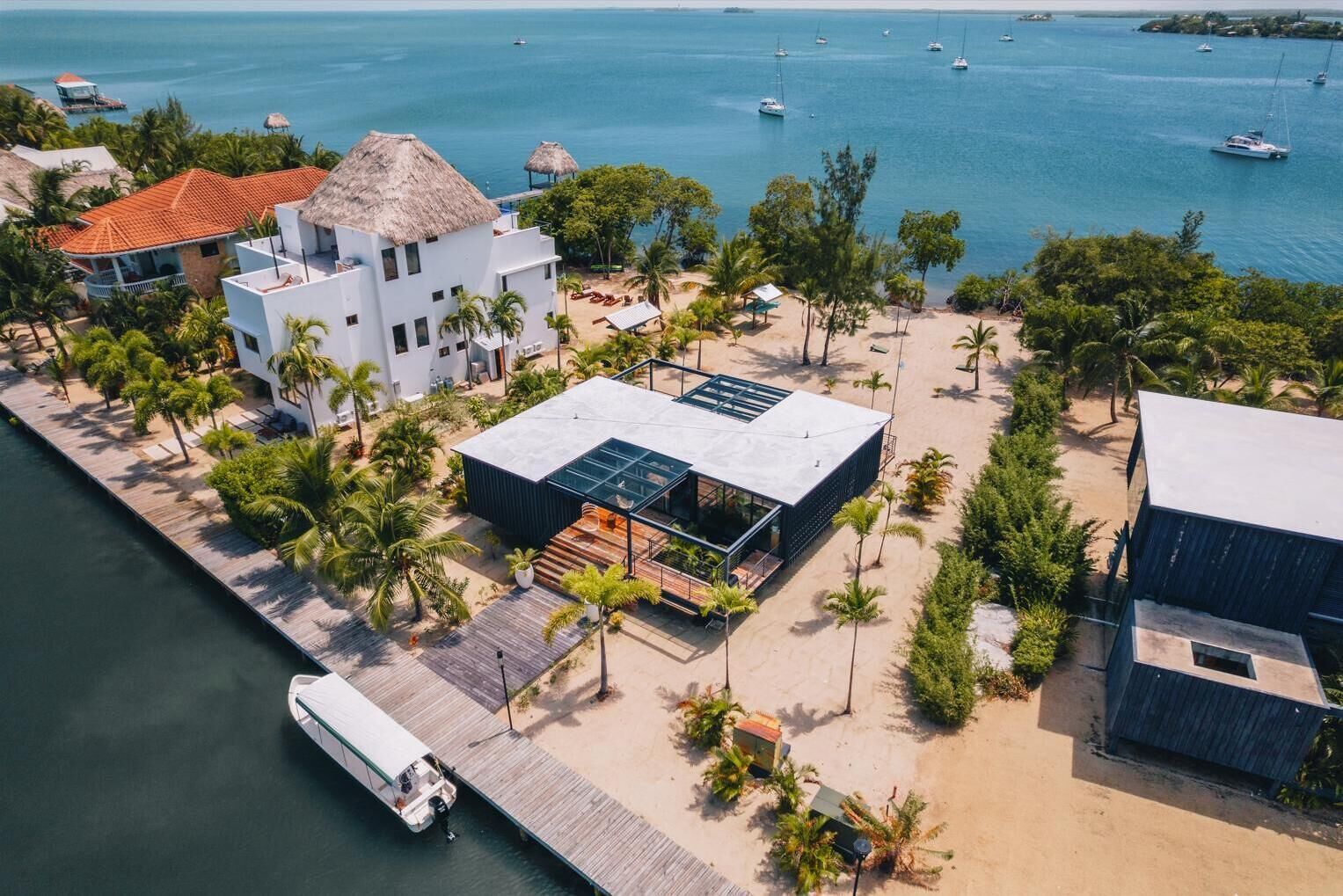 Santosha Villa on Placencia Caye with Shadow Sands, island Time Gecko and Island Breeze Villa
