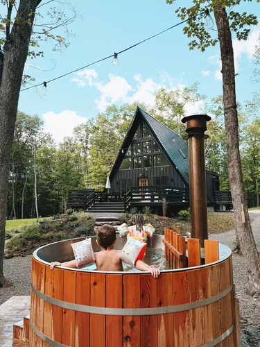 Luxury Catskills A-Frame Cabin - Hot Tub & Sauna