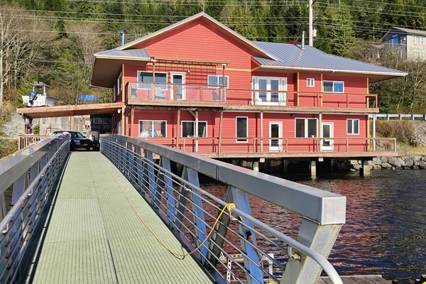 View from the dock with access to Tongass Hwy (behind the house)