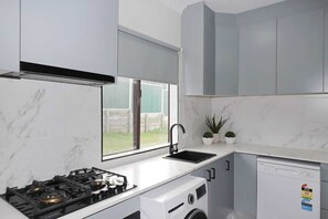Microwave, oven, stovetop, dishwasher