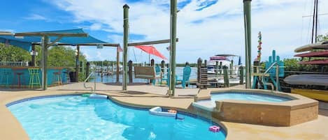 Et oppvarmet basseng