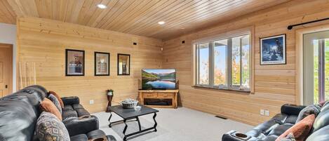 Smart-tv, pejs, bøger, kontorer