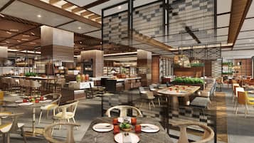 3 restaurants, breakfast, lunch, dinner served; international cuisine