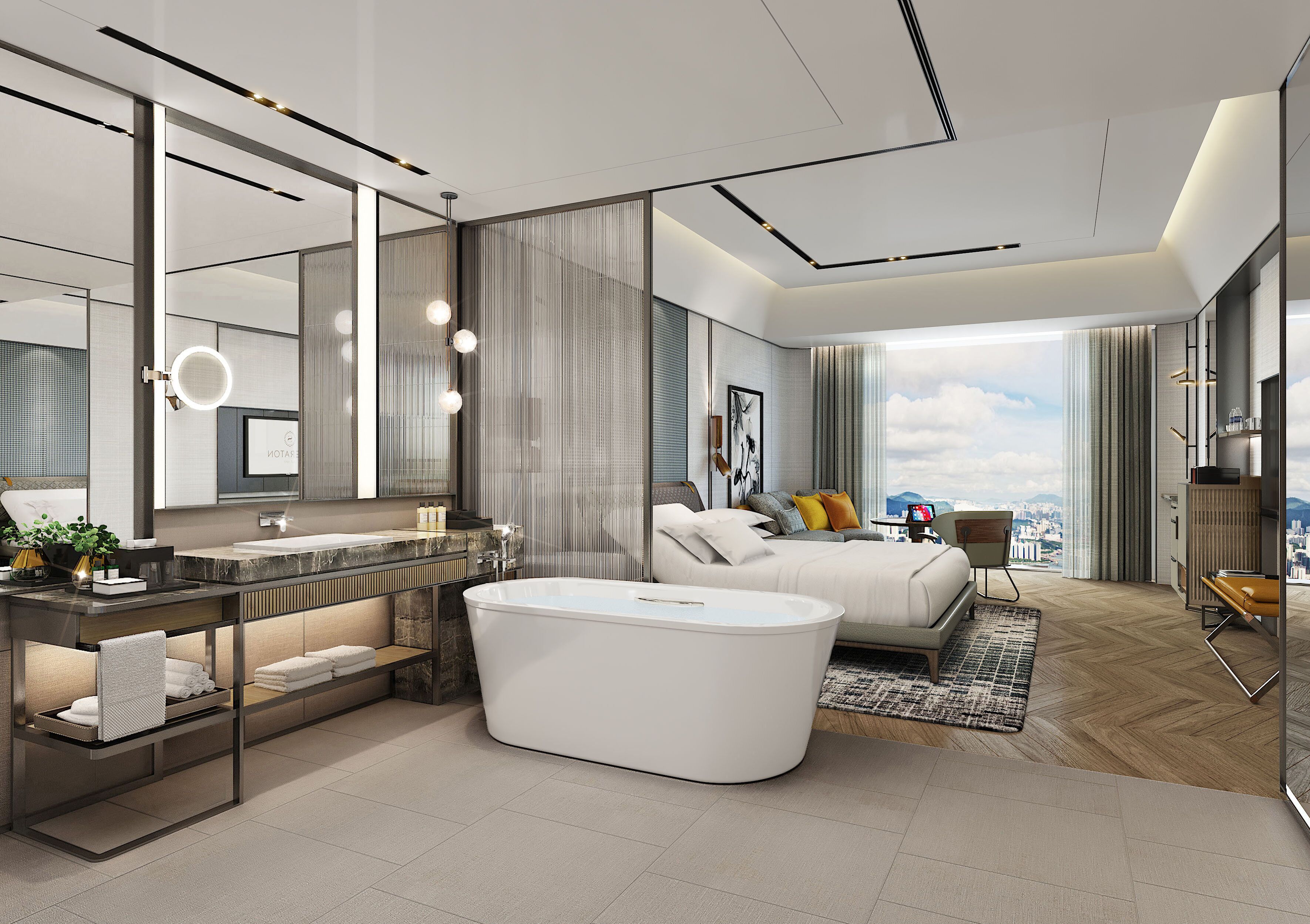 Standard Room, 1 King Bed, City View | Bathroom | Eco-friendly toiletries, slippers