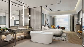 Standard Room, 1 King Bed, City View | Bathroom | Eco-friendly toiletries, slippers