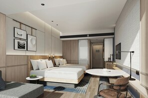 Exclusive Twin Room, 2 Single Beds | Down duvets, in-room safe, blackout curtains, free WiFi - Four Points by Sheraton Fuzhou, Jin’an (Fuzhou)