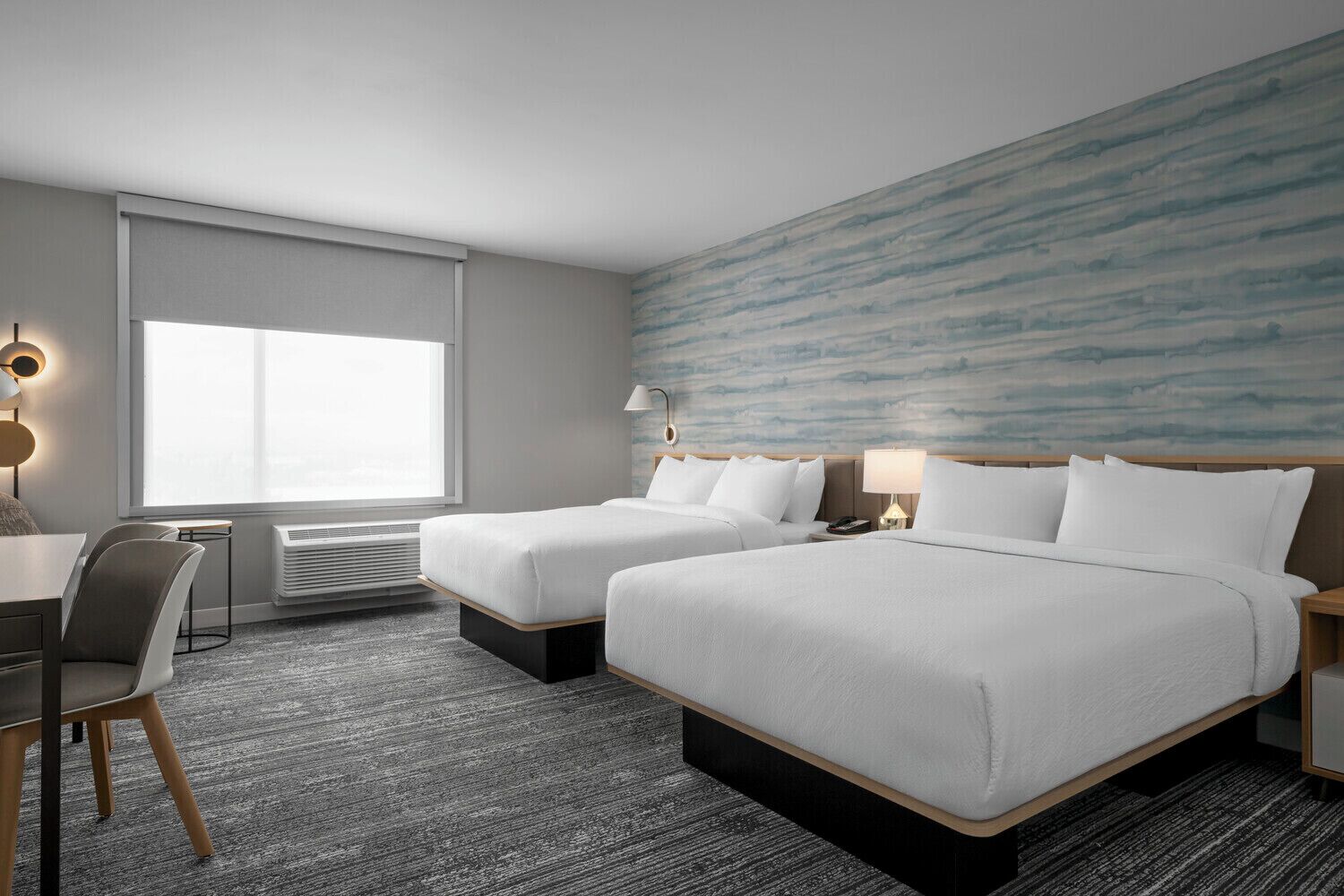 Ropa de cama de alta calidad, edredón, escritorio y cortinas blackout 