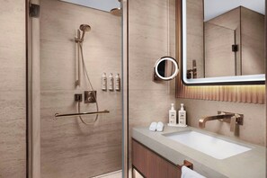 Superior, Guest Room, 1 King Bed with Courtyard View | Bathroom | Shower, hydromassage showerhead, eco-friendly toiletries, hair dryer - Delta Hotels by Marriott Istanbul Karakoy (Istanbul)