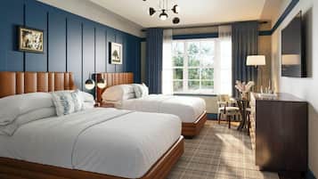 Room, 2 Katil Ratu (Queen) | Peti besi dalam bilik, langsir/tirai gelap terus