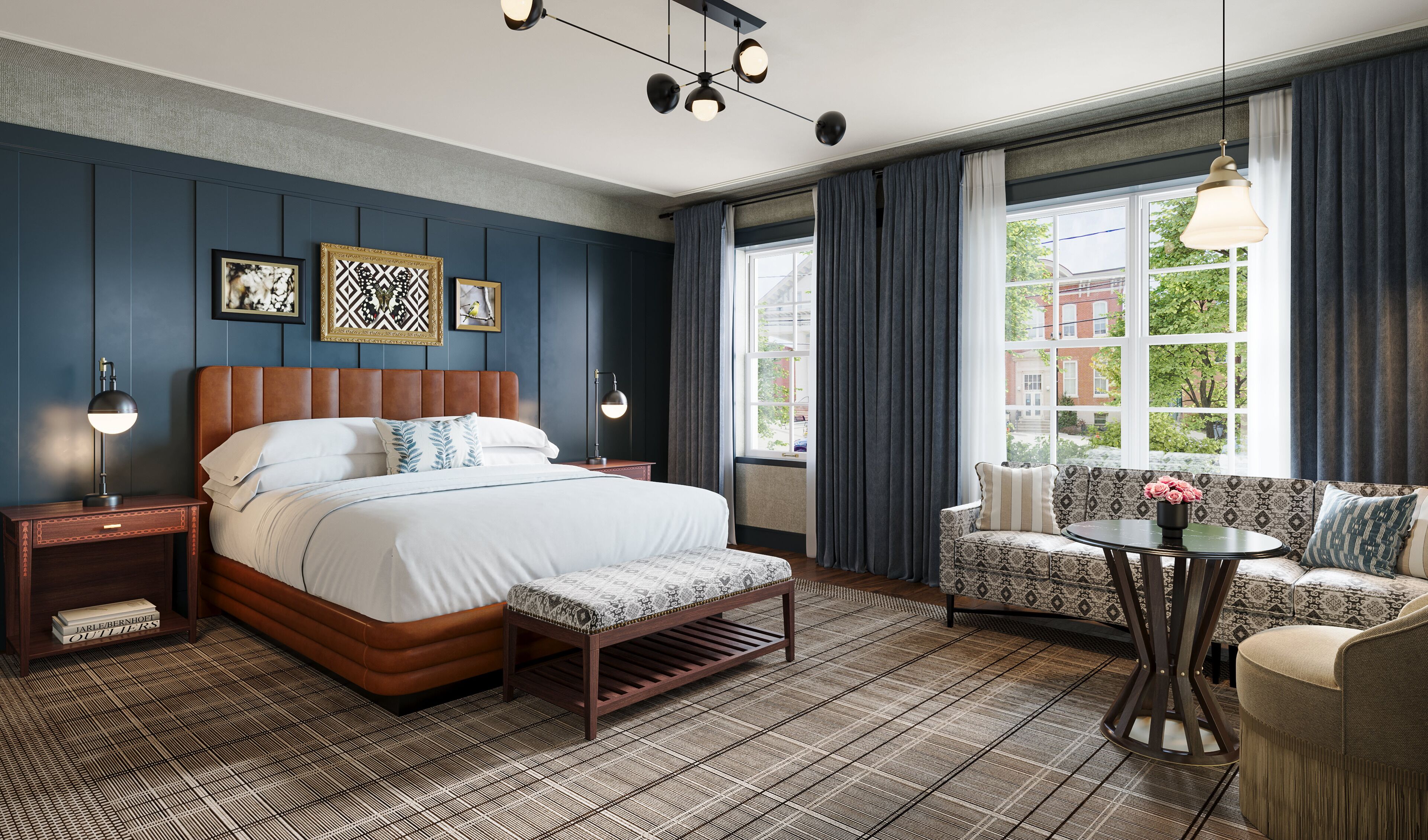 Habitación Deluxe, 1 cama King size y sofá cama | Caja de seguridad en la habitación y cortinas blackout 