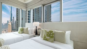 Luxury Apartment, Balcony, City View | In-room safe, blackout drapes, iron/ironing board, free WiFi