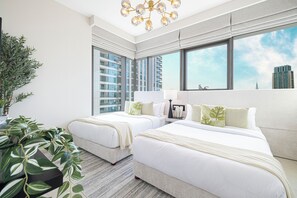 Luxury Apartment, Balcony, City View | In-room safe, blackout drapes, iron/ironing board, free WiFi