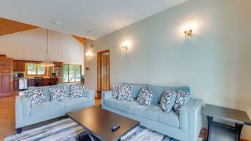 电视、壁炉、书、立体声音响