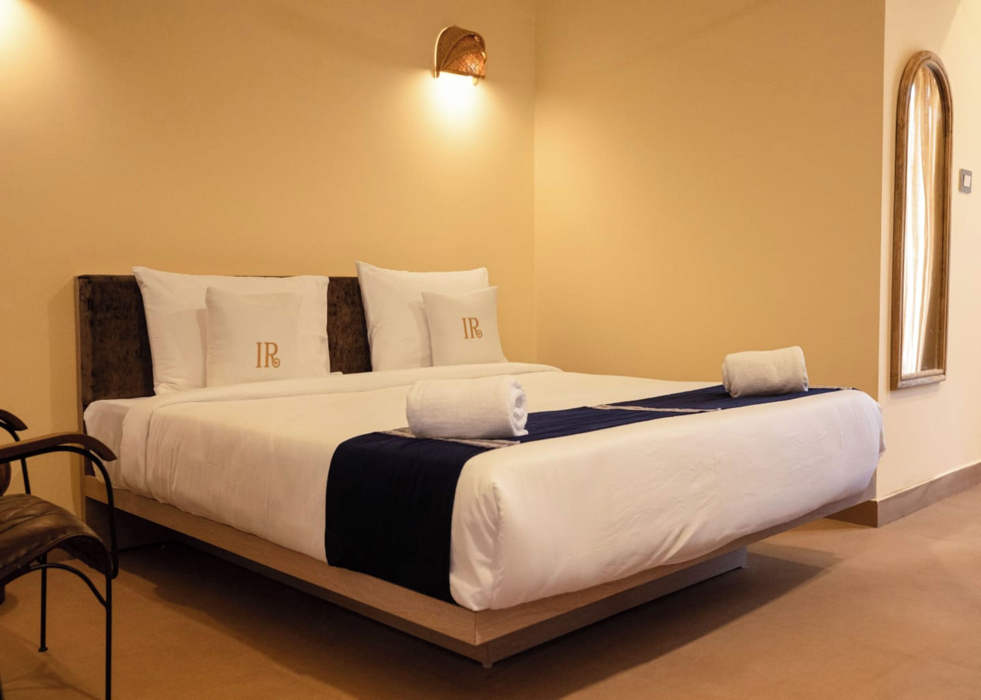 Pillow-top beds, free minibar, desk, laptop workspace