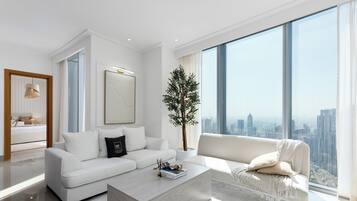 Apartamento luxo, para não fumantes, vista para o canal | Área de estar