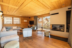 140-cm-Fernseher mit Kabelempfang, Kamin, Fußbodenheizung