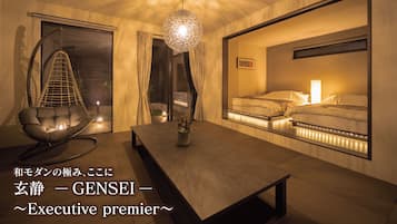 Deluxe-huoneisto, 4 makuuhuonetta | Oleskelualue