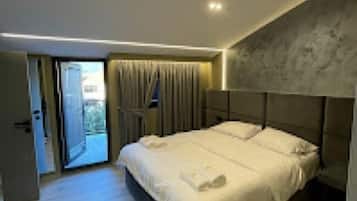 Comfort Double Room, Balcony, Mountain View | In-room safe, laptop workspace, soundproofing, iron/ironing board