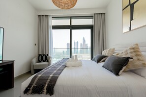 Leilighet – deluxe, balkong, sjøutsikt | Wi-fi (inkludert)