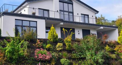 Modern holiday apartment with fitness equipment
