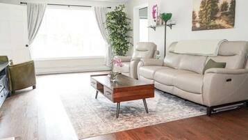 TV, fireplace, offices