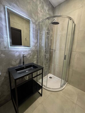 Shower, hair dryer