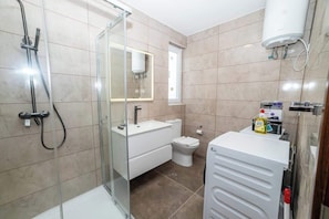 Shower, hair dryer