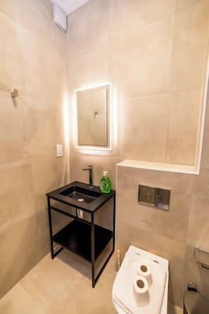 Shower, hair dryer
