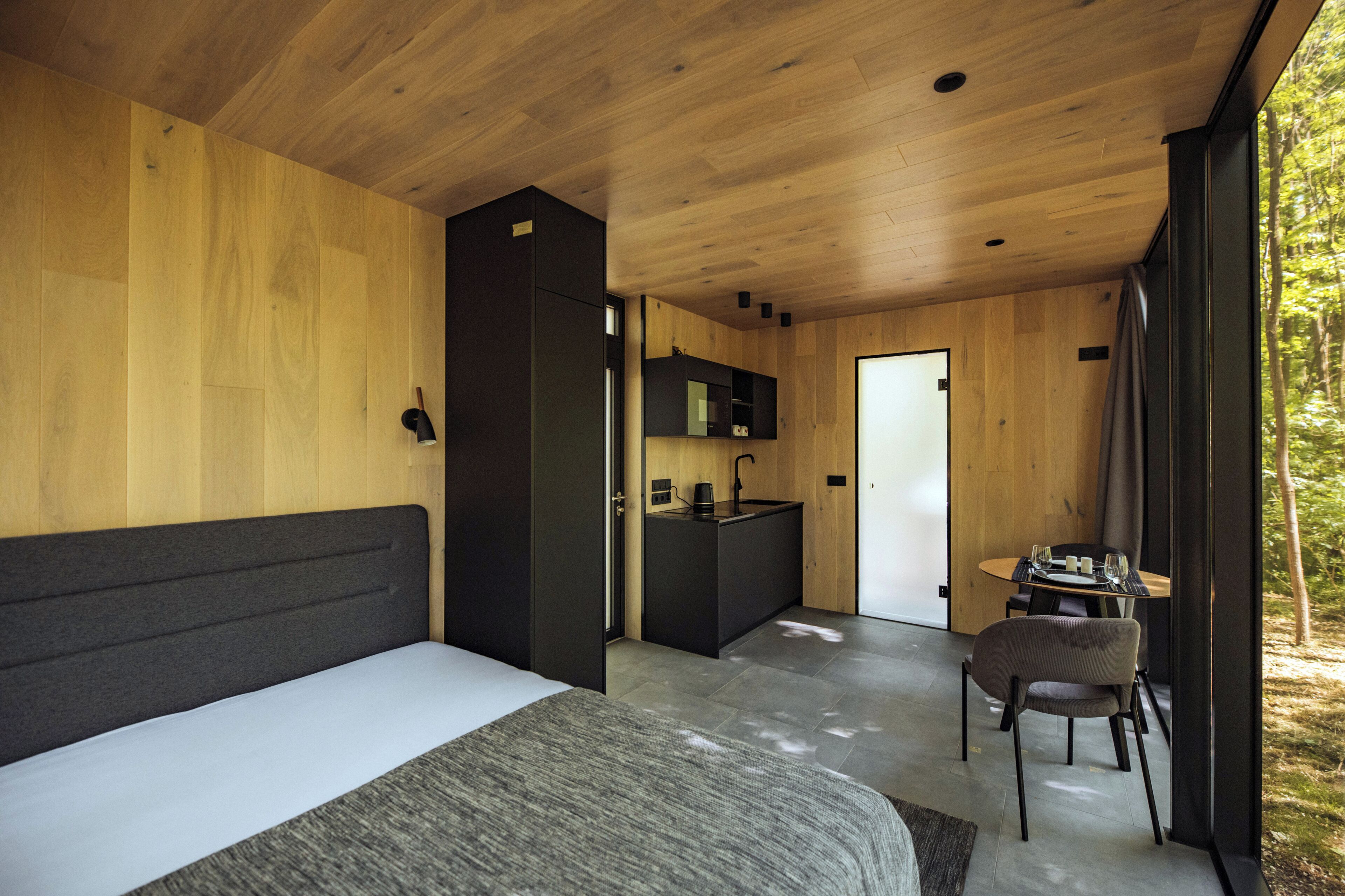 Comfort-Ferienhütte, Gartenblick