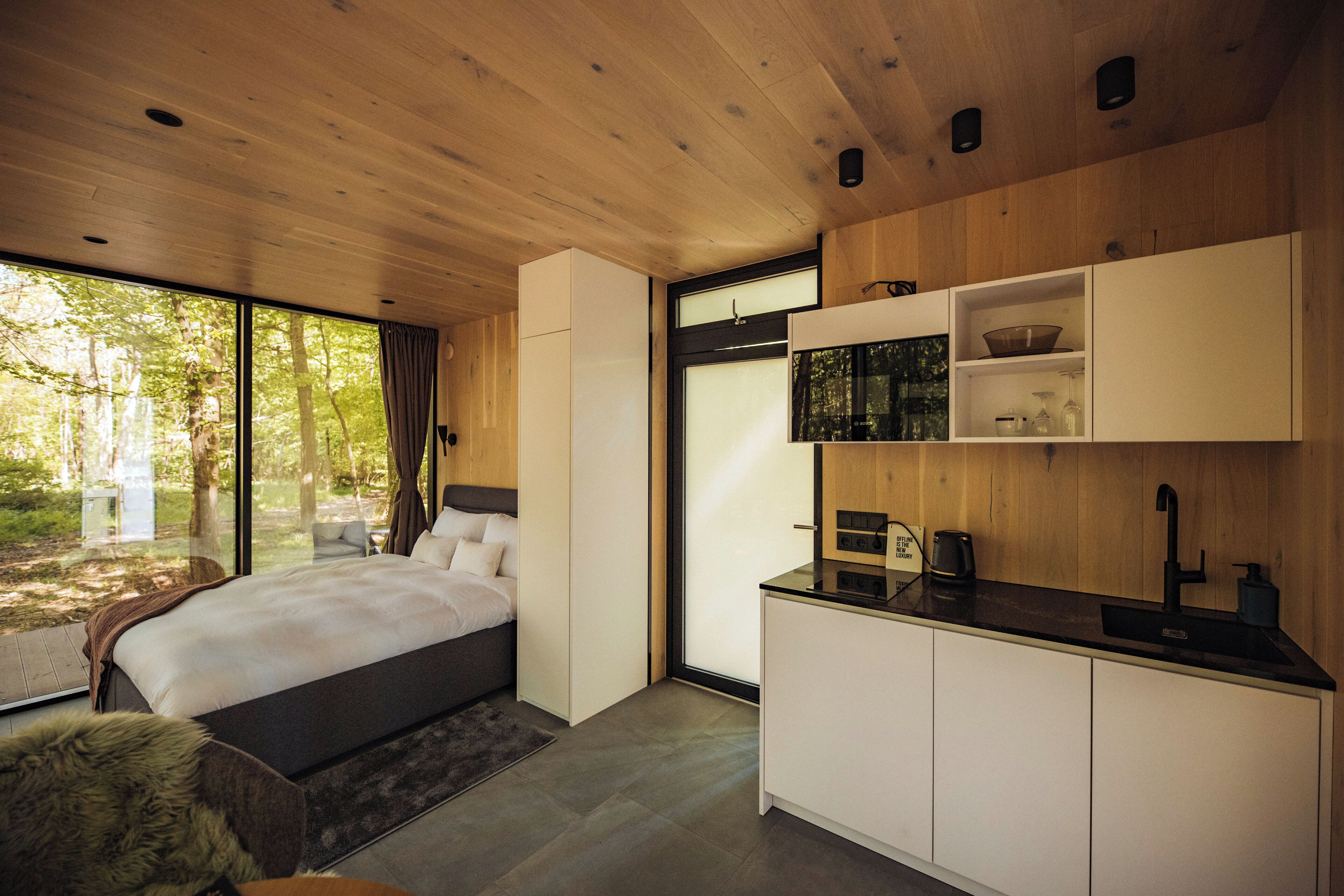 Comfort-Ferienhütte, Gartenblick