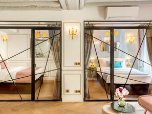 Apartment, City View | Hypo-allergenic bedding, pillowtop beds, in-room safe - Merveil Luxury Suite - Louvre Rambuteau (Paris)