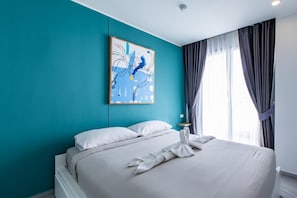 Căn hộ, ban công | Két bảo mật tại phòng, màn/rèm cản sáng, bàn ủi/dụng cụ ủi quần áo 