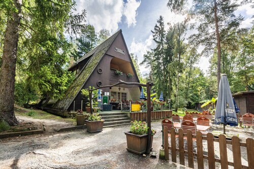 Bungalow '19 - Finnhütte' mit privater Terrasse und gemeinsamem Garten
