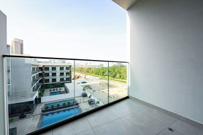 Deluxe Apartment, Balcony, Pool View | View from room