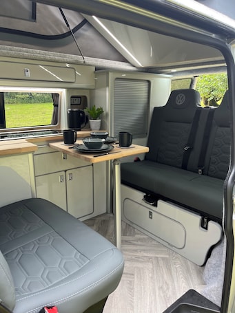 Interior. Glen Roamer VW Campervan – Explore Scotland in Comfort & Freedom