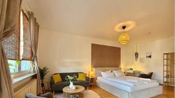 1 habitación, tabla de planchar con plancha, wifi y ropa de cama