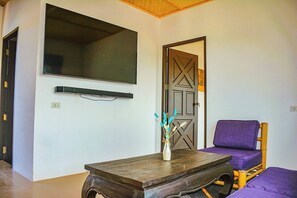 Apartment, 1 Bedroom, Smoking | Living room - Modern Rustic Seaview 1 Bedroom Retreat With Free Coworking (Ko Pha-ngan)