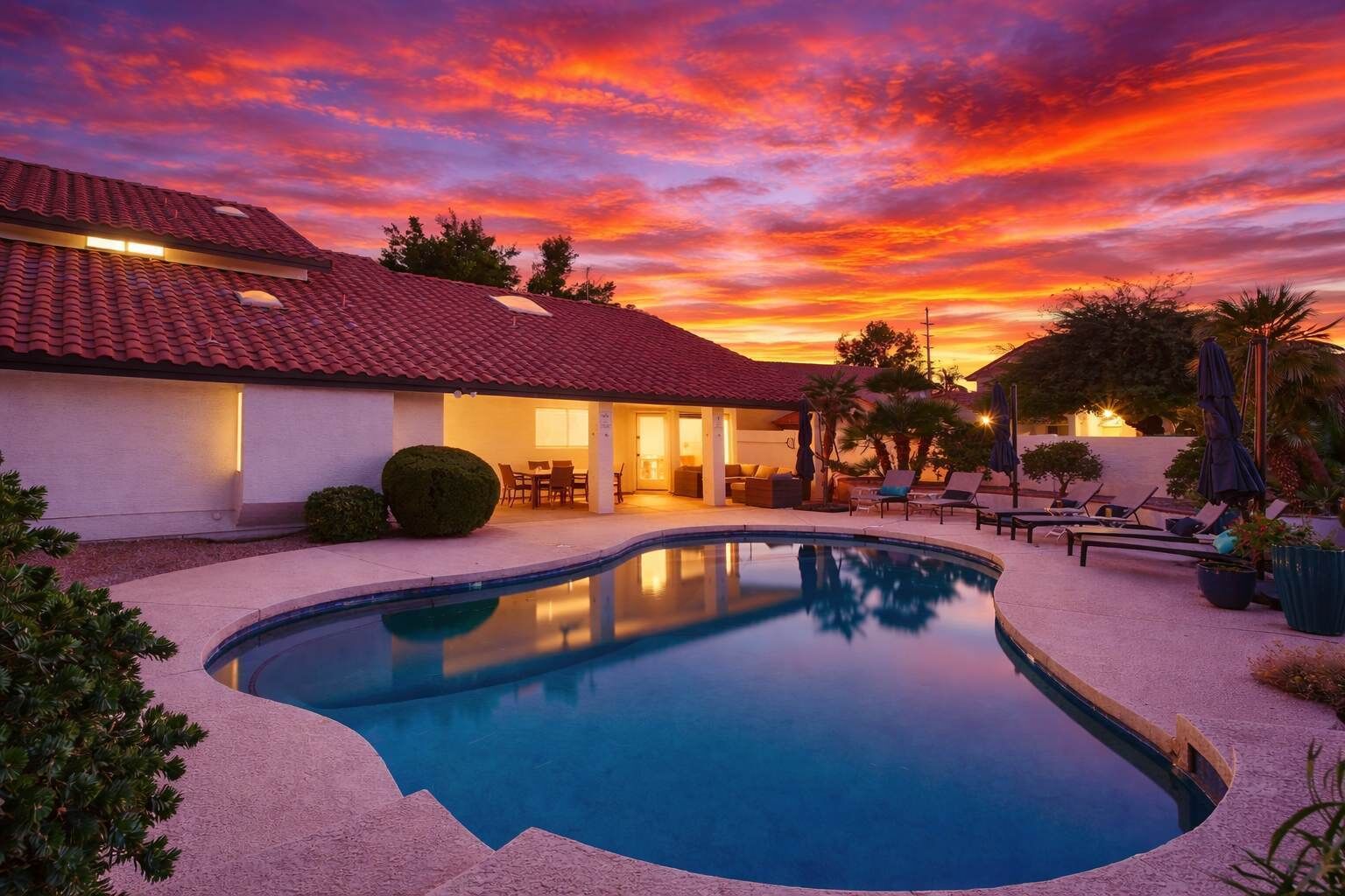 A heated pool
