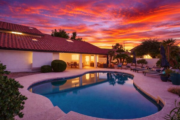 A heated pool