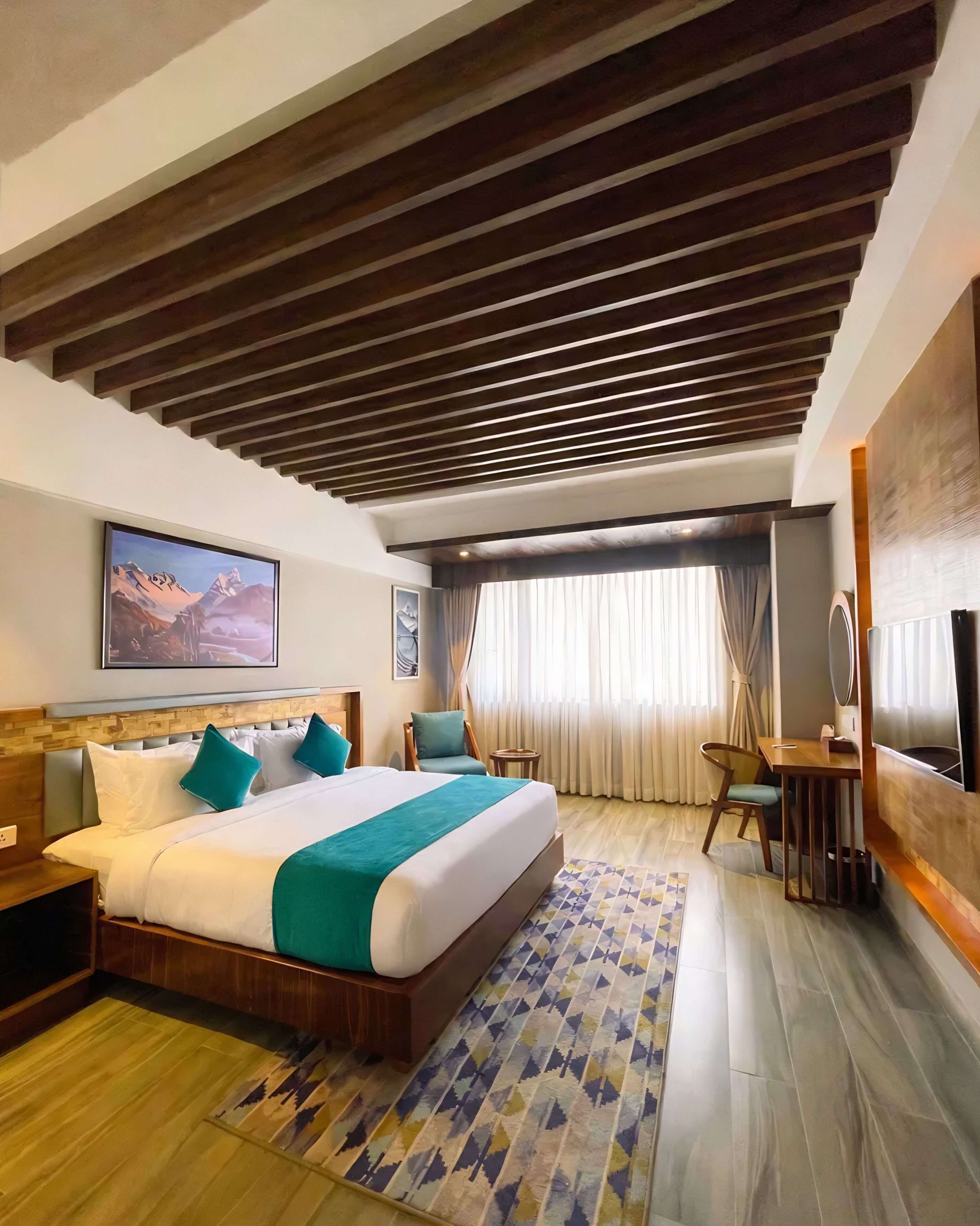 Deluxe Double Room, City View | In-room safe, desk, laptop workspace, iron/ironing board