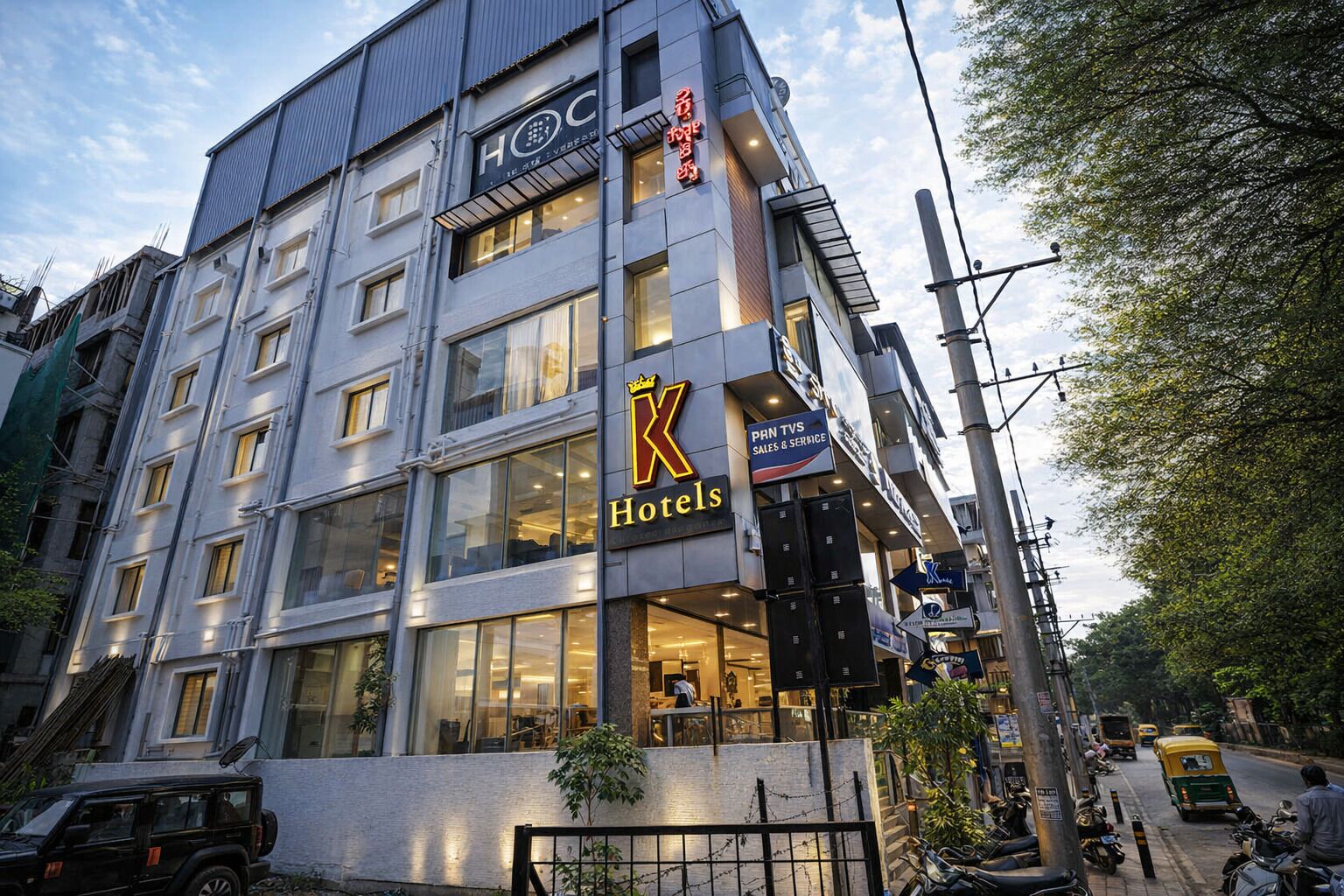 Façana frontal de l'allotjament